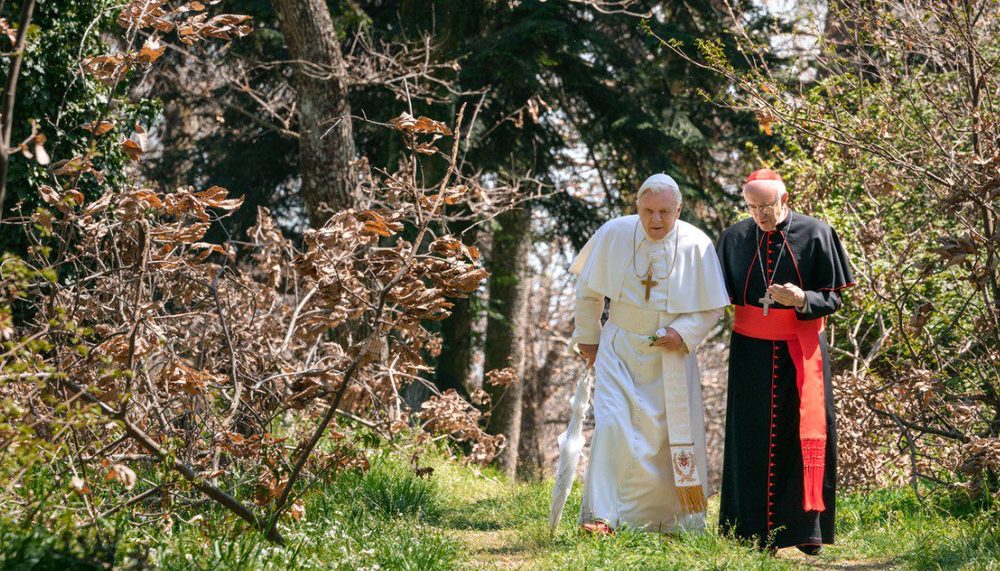 آنتونی هاپکینز و جاناتان پرایس در فیلم سینمایی «دو پاپ»(The Two Popes)